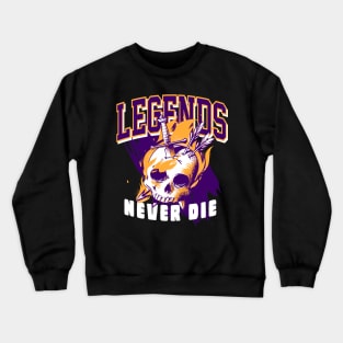 Legend Never Die Court Purple Sneaker Art Crewneck Sweatshirt
